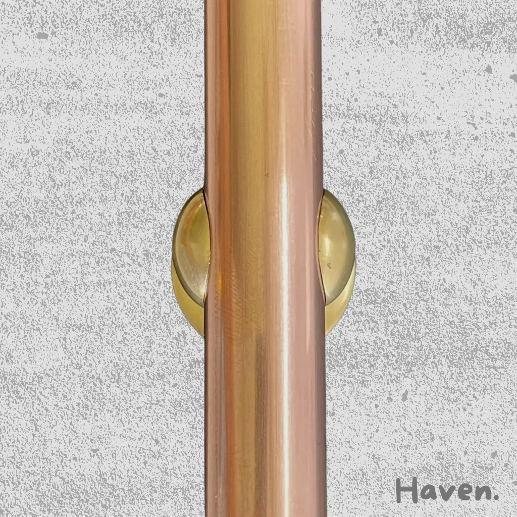 Haven Brass Pillar Clips for Outdoor Shower Copper Pipe