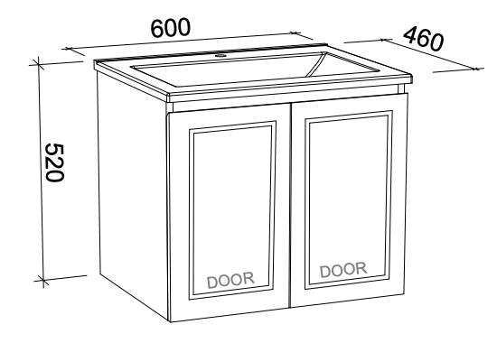 Timberline Nevada Classic Wall Hung Vanity with Silksurface Top and Basin