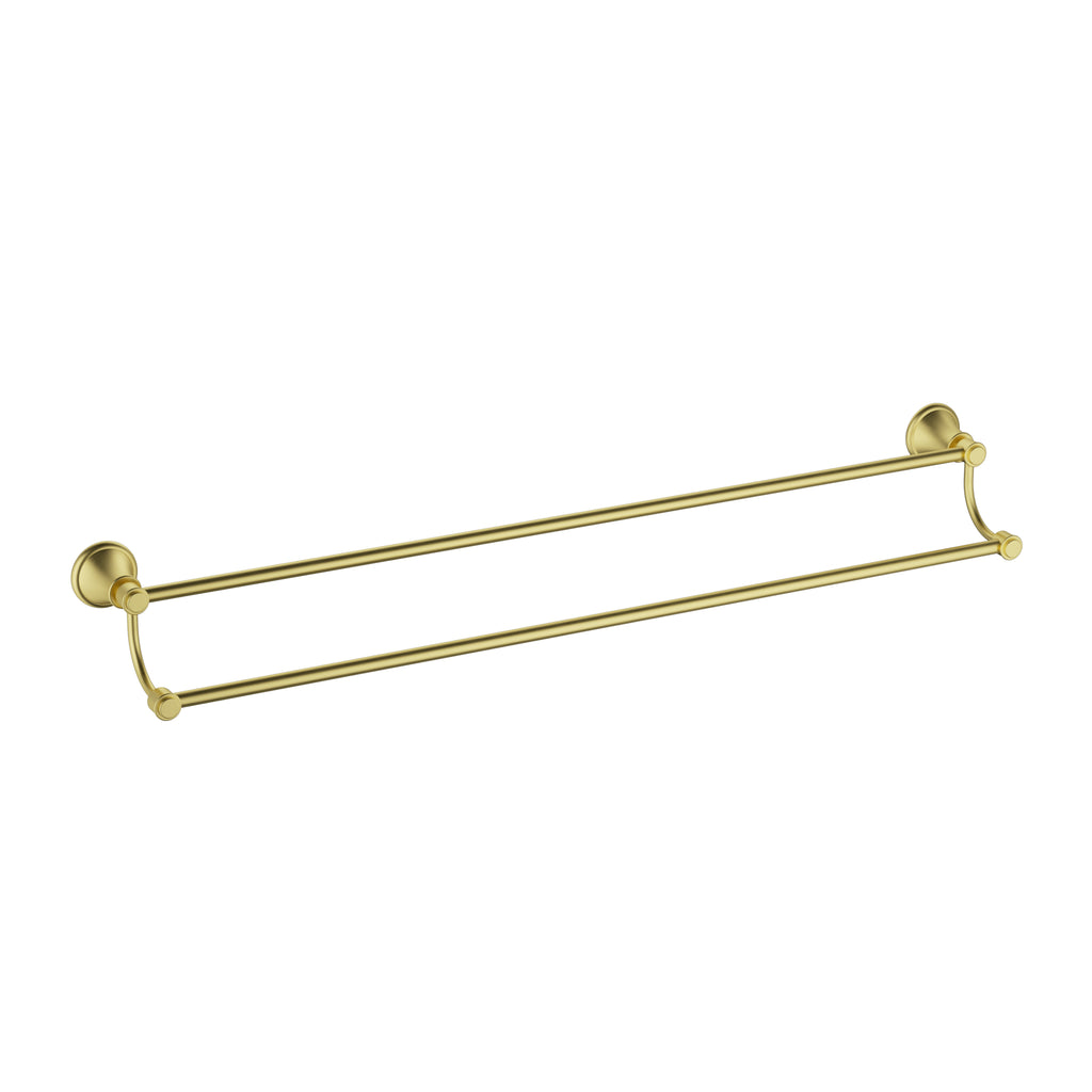 Ikon Clasico Double Towel Rail - Brushed Gold
