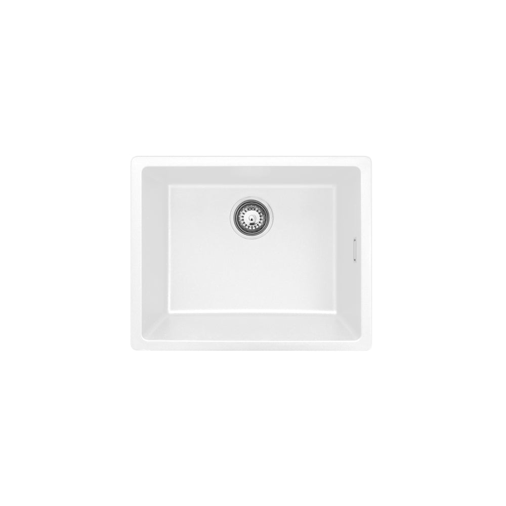 Fienza Kuro Granite Single Bowl Kitchen Sink - Matte White