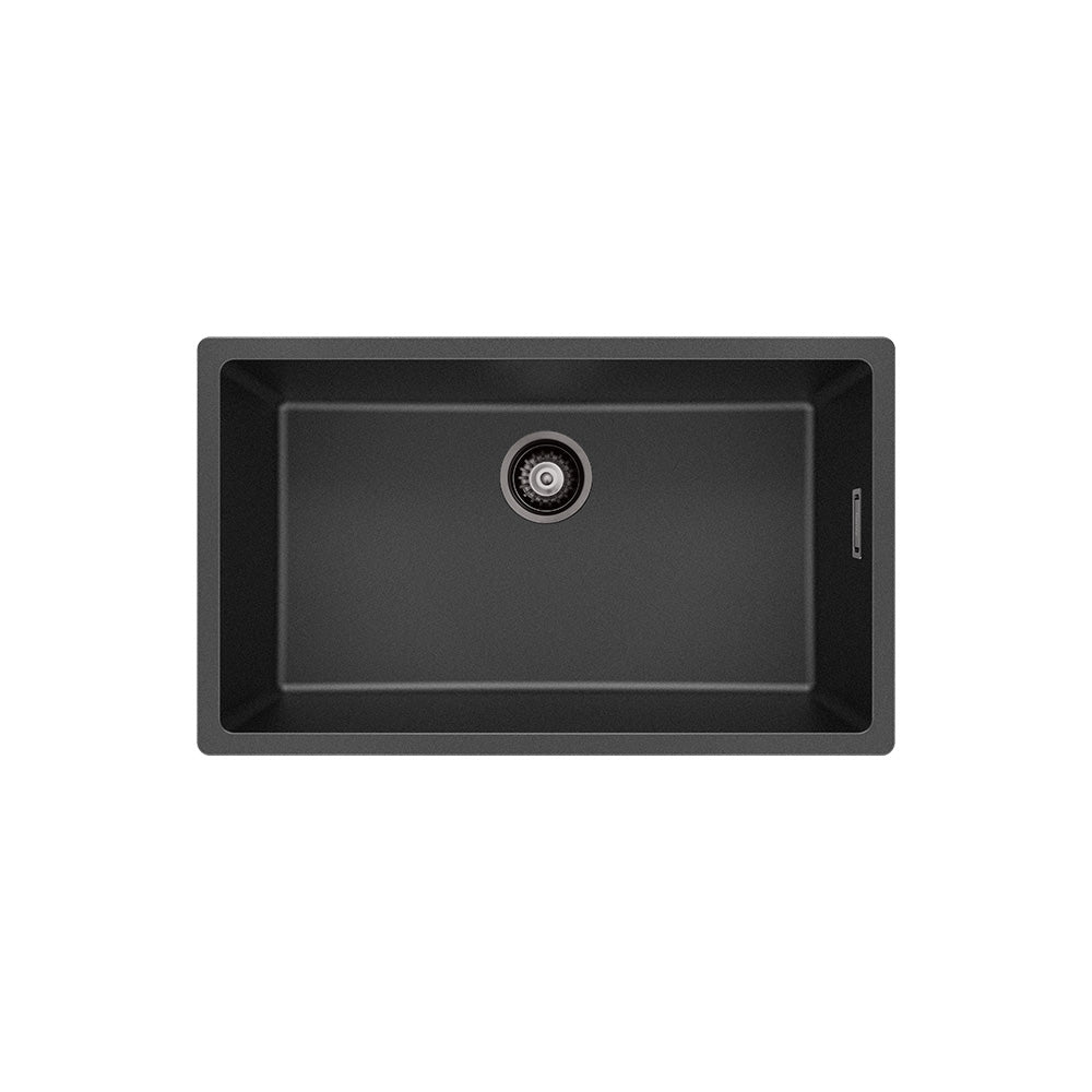Fienza Kuro Granite Single Bowl Kitchen Sink - Matte Black
