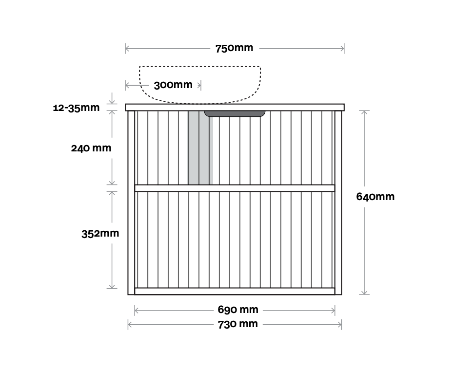 Marquis Salamander Wall Hung Vanity