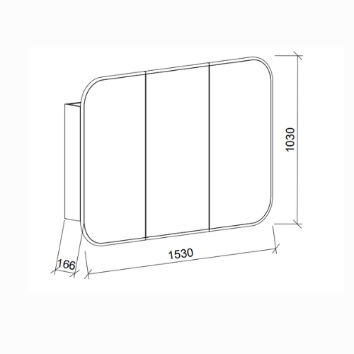 Timberline Jazz Arch Frame Shaving Cabinet