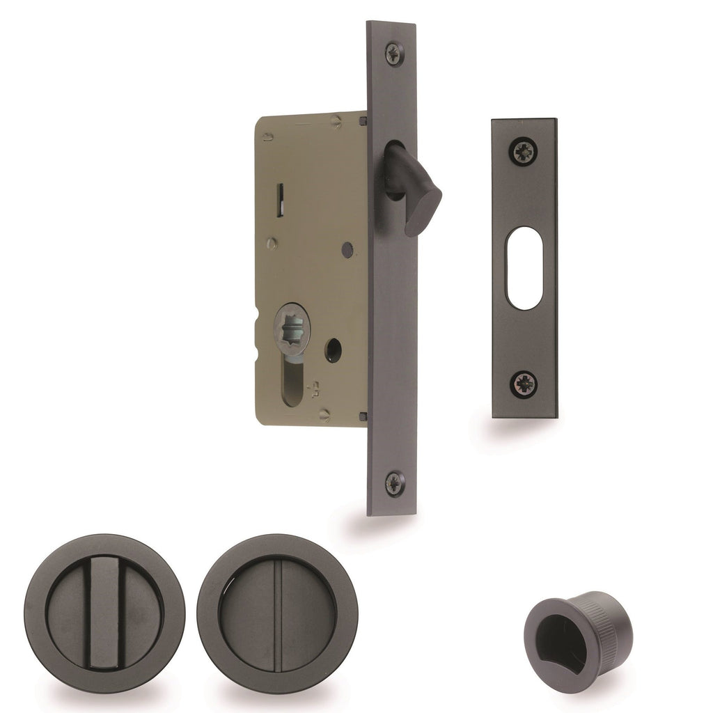 Zanda Cavity Sliding Door Lock Set – Graphite Nickel
