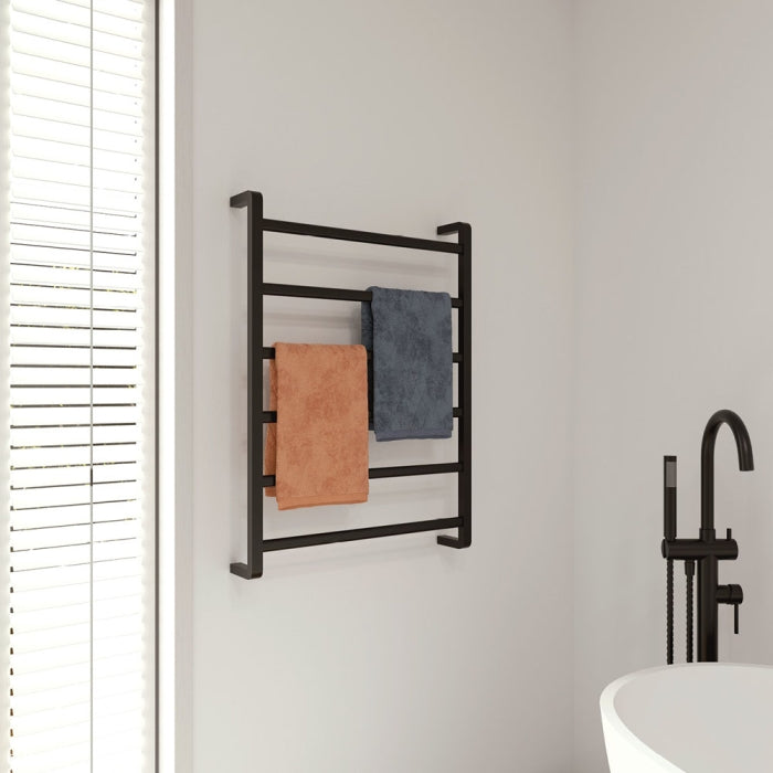 Fienza Tono Heated Towel Rail 600 x 800mm - Matte Black