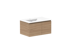 ADP Glacier Door and Drawer Slim Vanity With Cast Marble Top - Lite