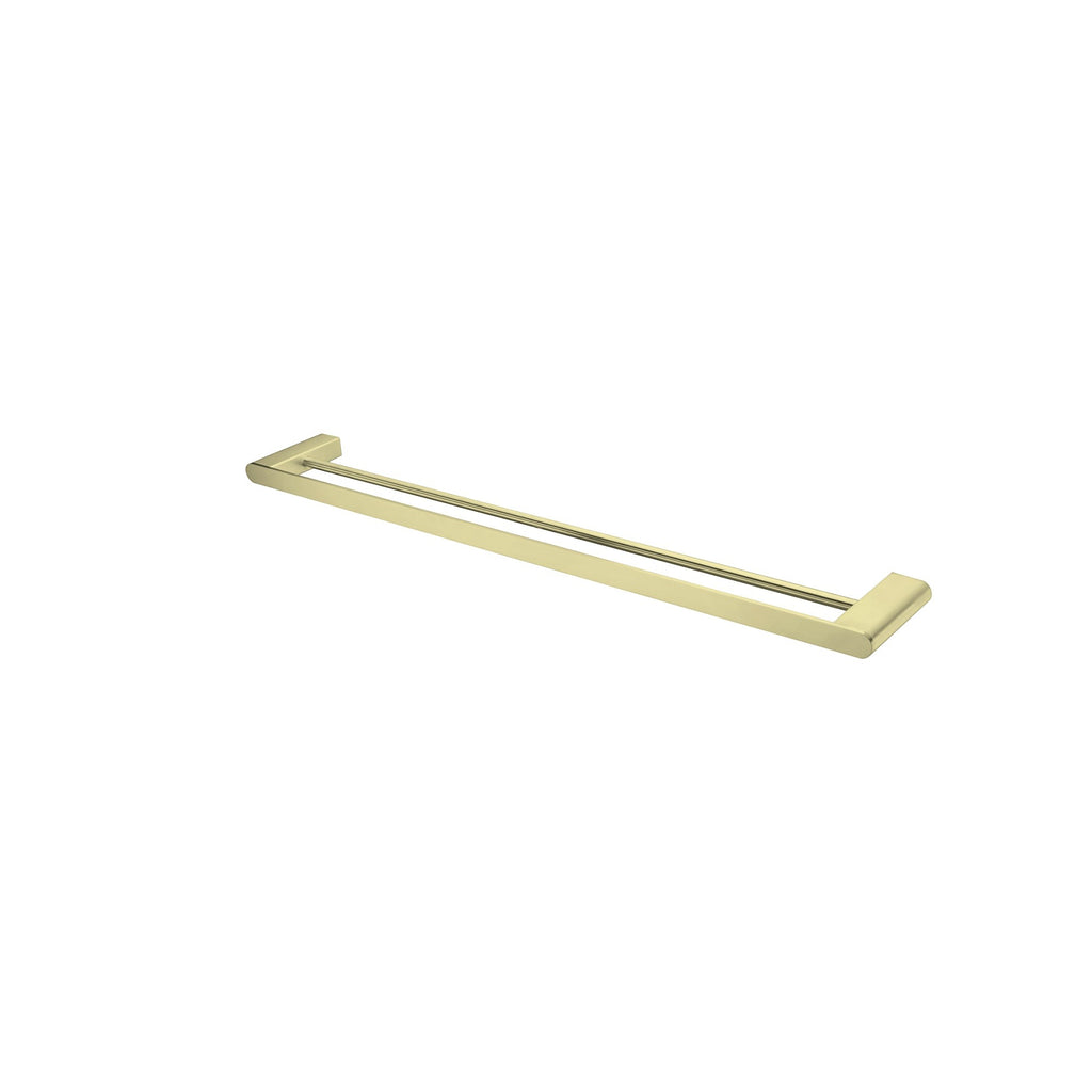 Nero Bianca Double Towel Rail - Brushed Gold