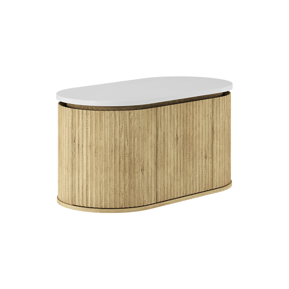 Fienza Empire Pill Wall Hung Vanity Cabinet - Scandi Oak