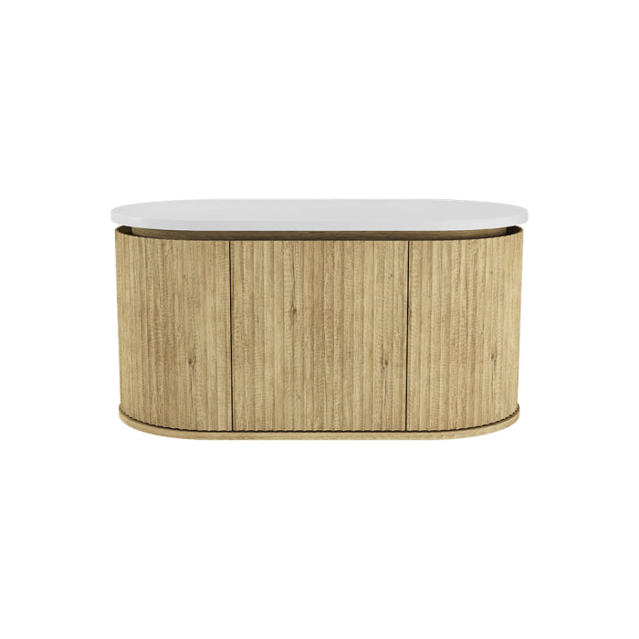 Fienza Empire Pill Wall Hung Vanity Cabinet - Scandi Oak