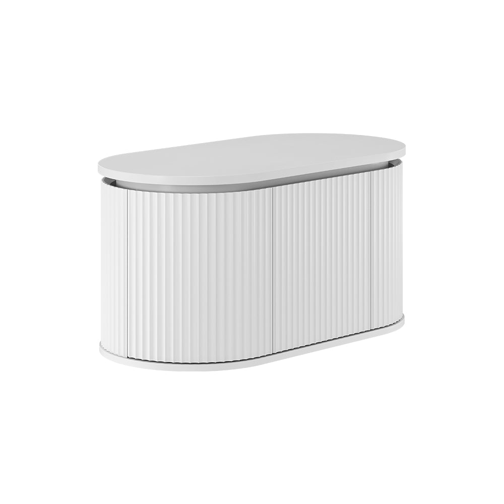 Fienza Empire Pill Wall Hung Vanity Cabinet - Satin White