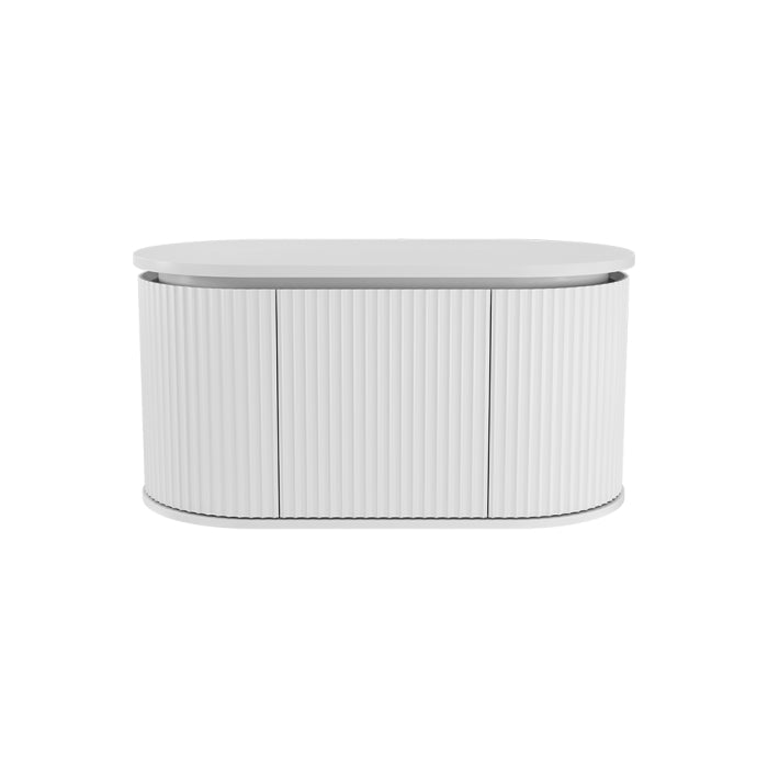 Fienza Empire Pill Wall Hung Vanity Cabinet - Satin White