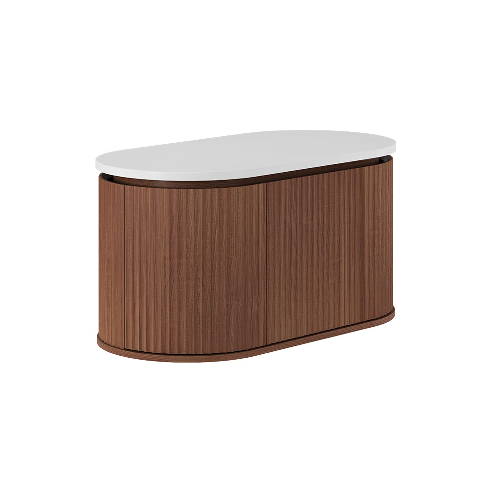 Fienza Empire Pill Wall Hung Vanity Cabinet - Walnut