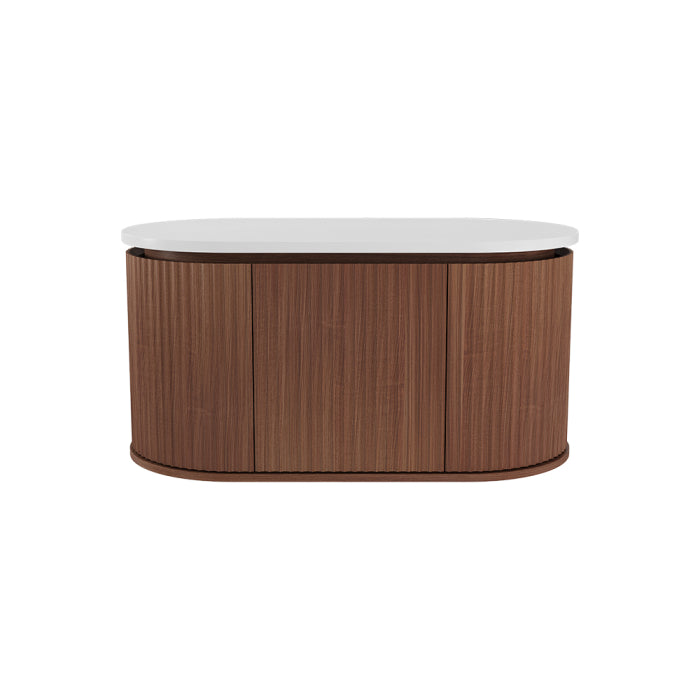 Fienza Empire Pill Wall Hung Vanity Cabinet - Walnut