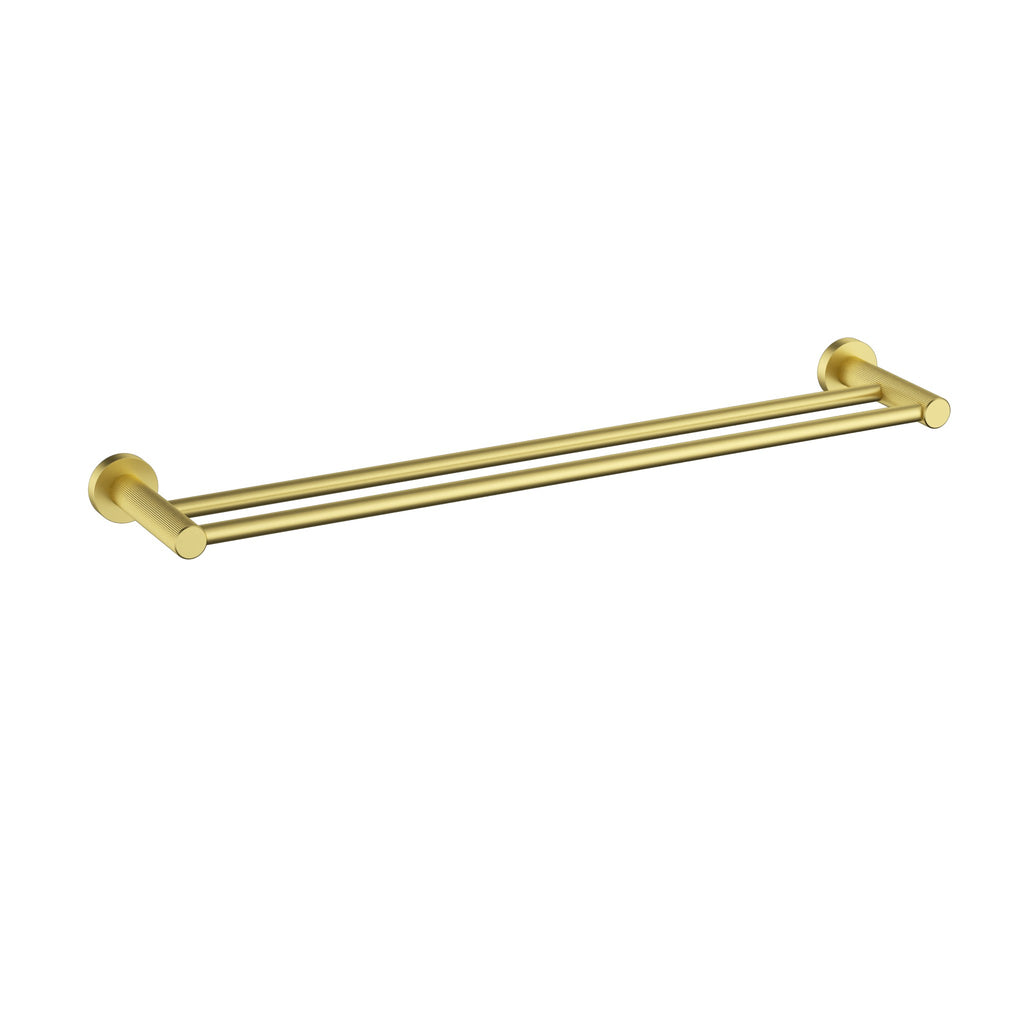 Ikon Linie Double Towel Rail - Brushed Gold
