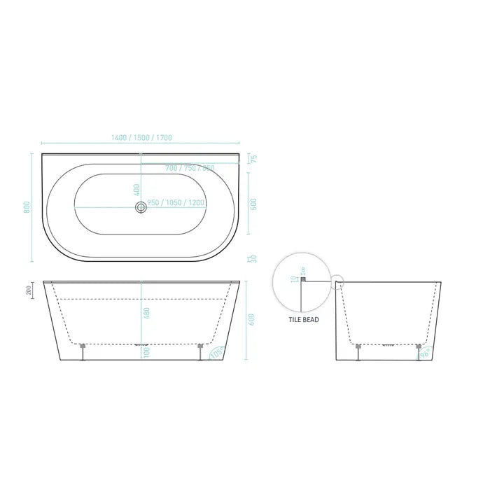 Decina Alegra Freestanding Bath - Gloss White