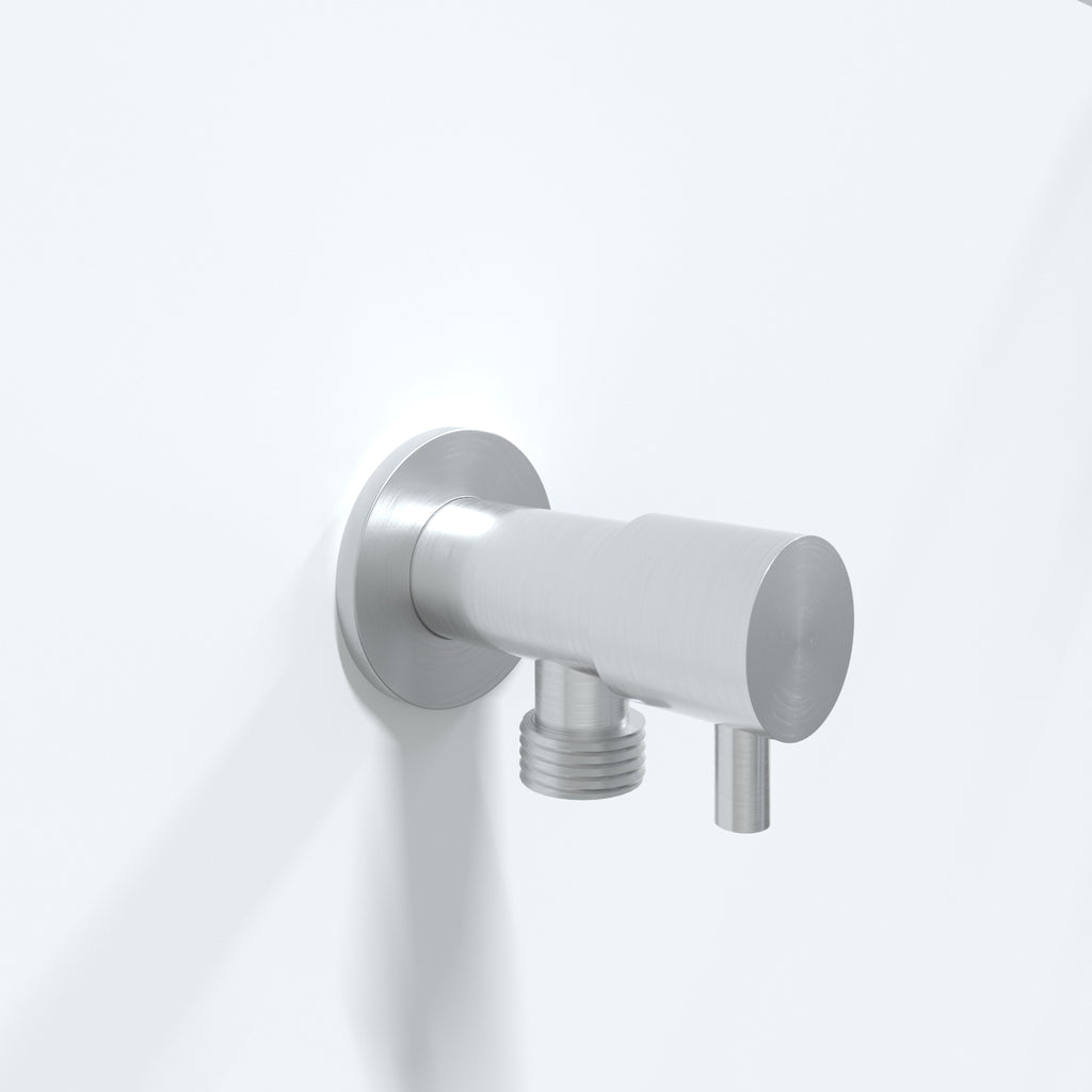Premium Mini Cistern Stop Angle Valve - Brushed Stainless