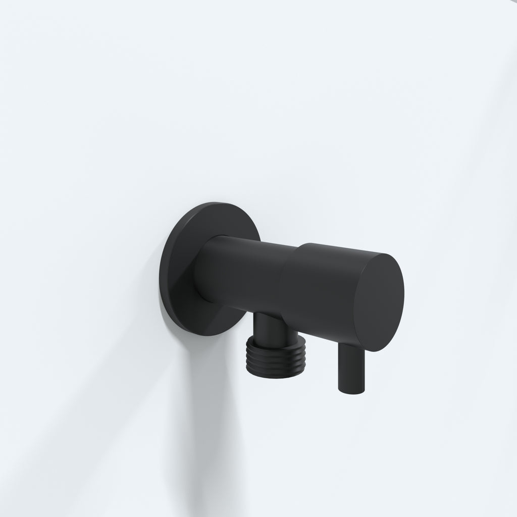 Premium Mini Cistern Stop Angle Valve - Matte Black