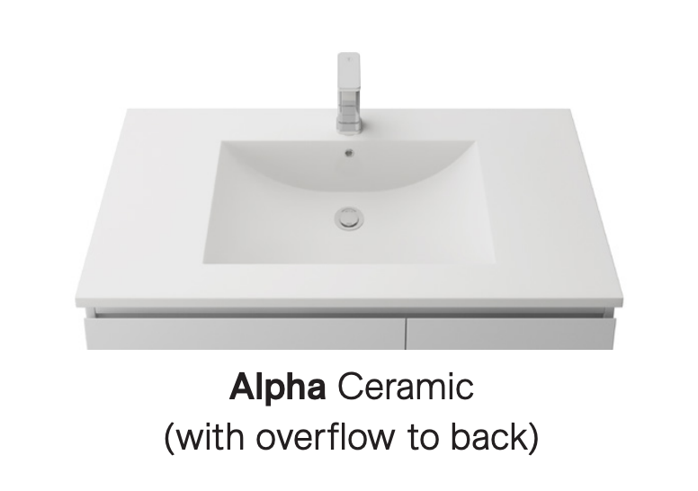 Timberline Florida Ensuite Wall Hung Compact Small Vanity with Ceramic Top