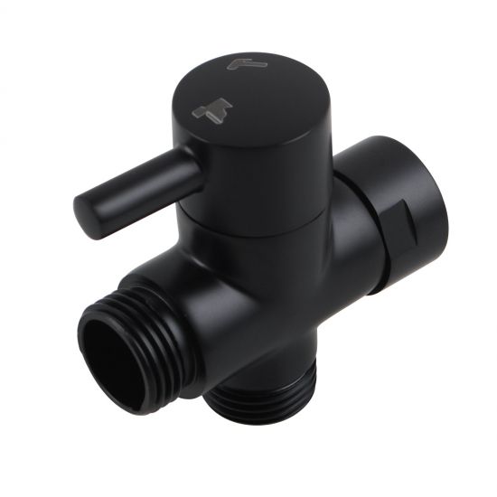 Bathroom Toilet Bidet Spray Diverter Only - Solid Brass Black