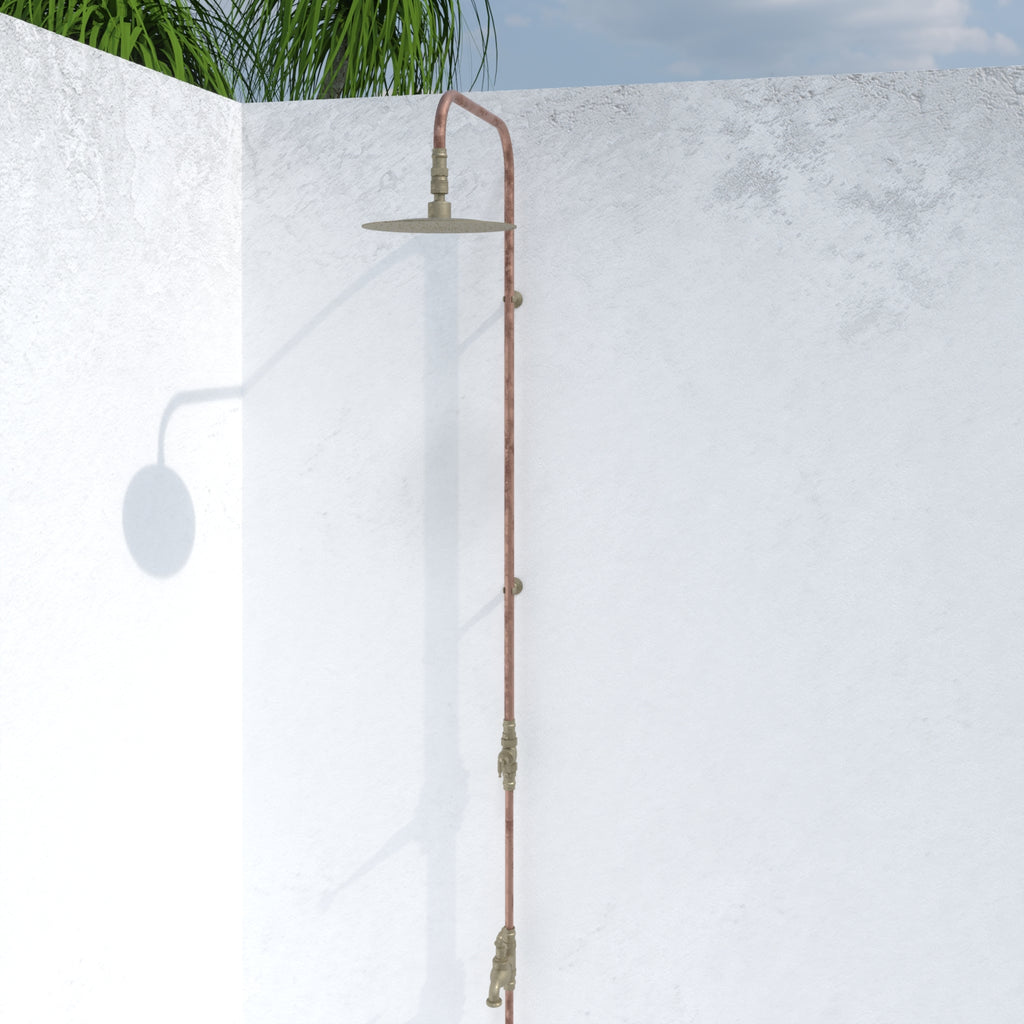 Haven Brass Copper Outdoor Shower Cold Water Foot Tap