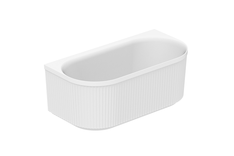 ADP Bronte Back-To-Wall Bath - Matte White