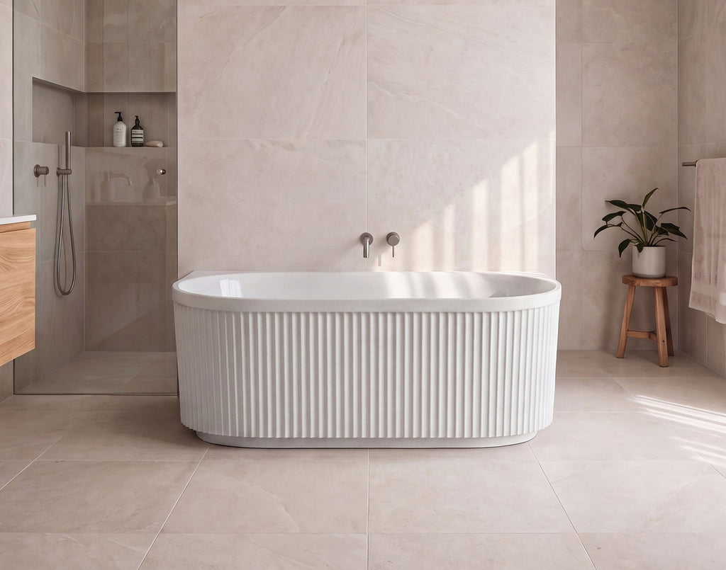 ADP Bronte Back-To-Wall Bath - Matte White