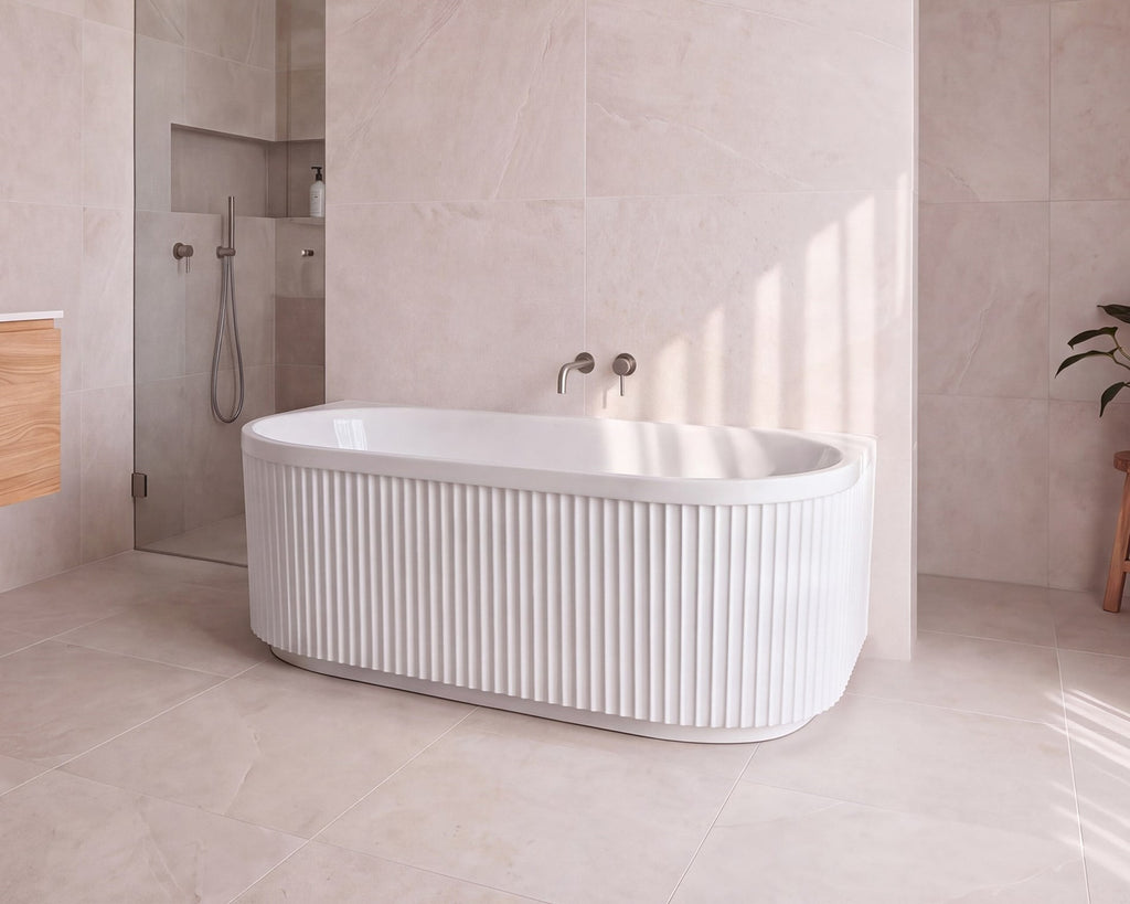 ADP Bronte Back-To-Wall Bath - Matte White