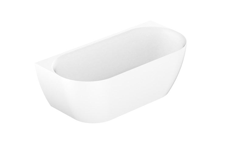 ADP Glacier Back-To-Wall Bath - Matte White
