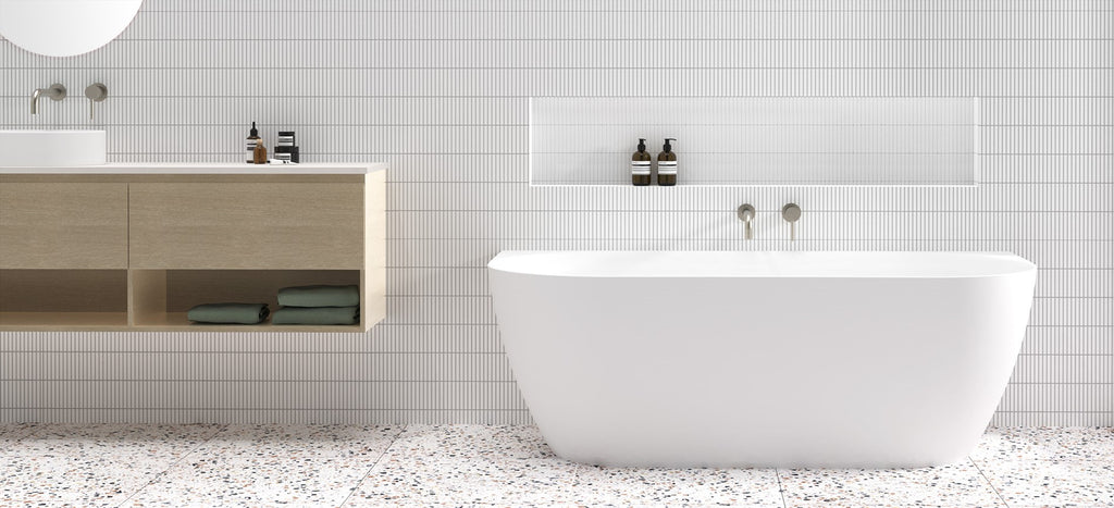 ADP Glacier Back-To-Wall Bath - Matte White