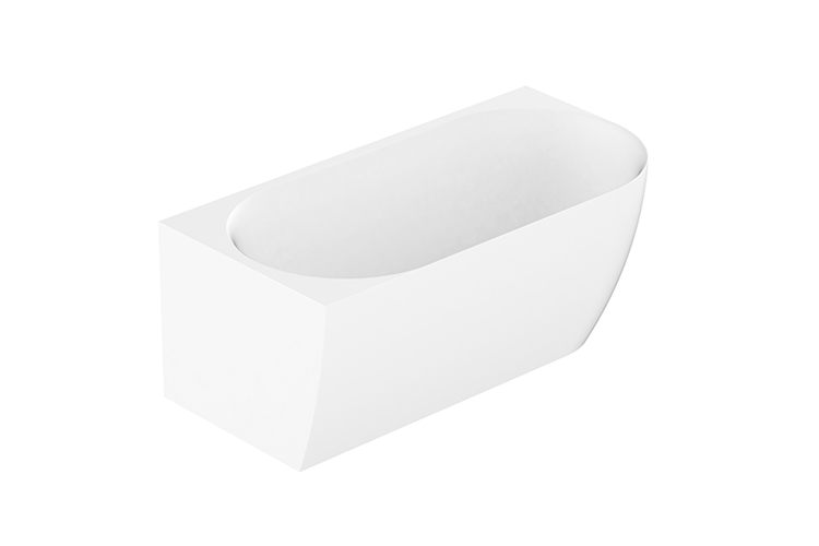 ADP Glacier Corner Bath - Gloss White