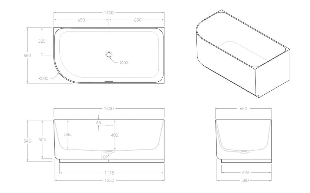ADP Solace Corner Bath - Gloss White