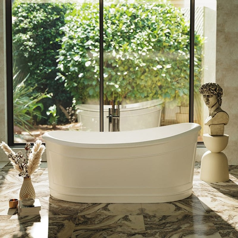 Belbagno Ritz Resin Stone Bathtub - Matte White