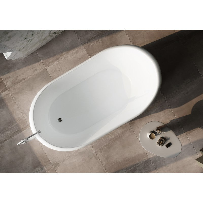 Belbagno Ritz Resin Stone Bathtub - Matte White