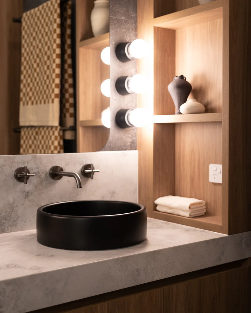 Nood Co Bowl Basin Wall Hung - Charcoal
