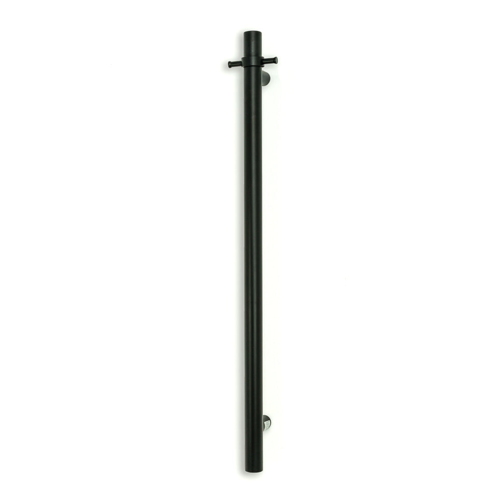 Radiant Heating Vertical Round Bar Hook - Matte Black