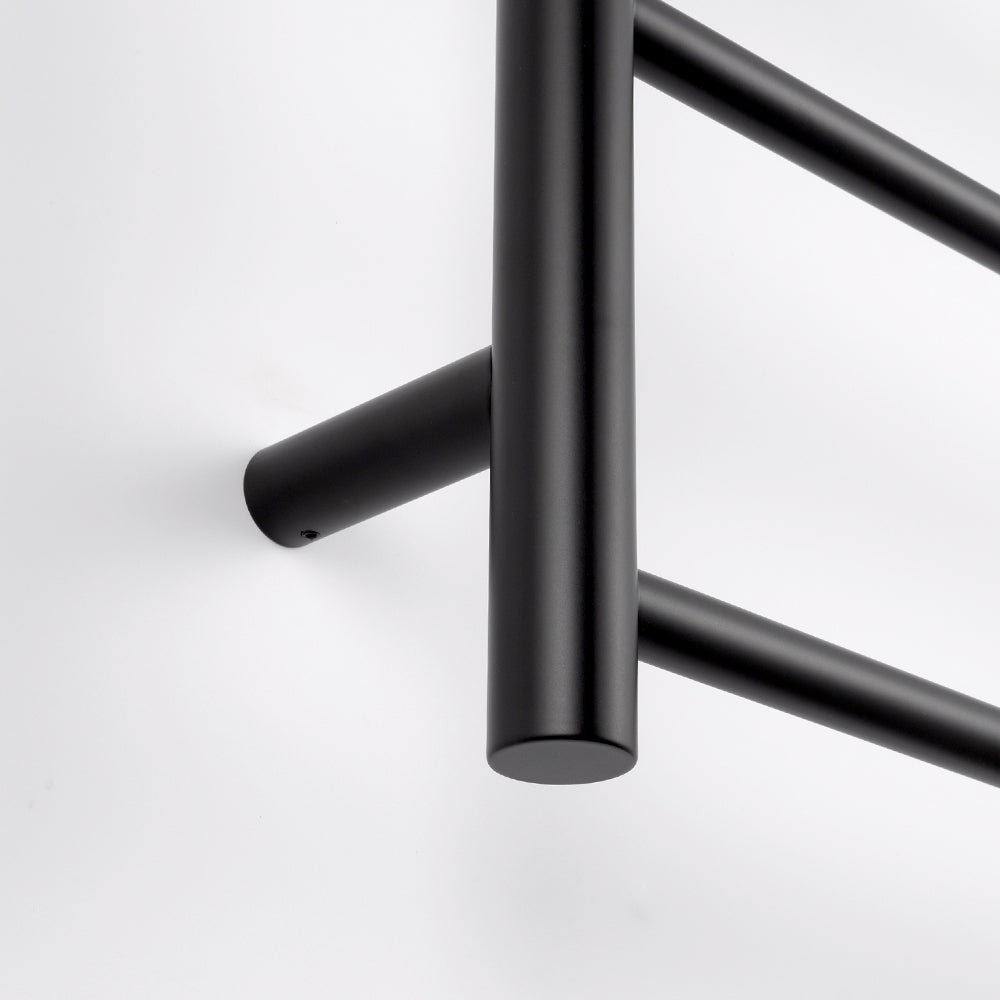 Radiant Heating Round Bars Non Heated Towel Rails Matte Black 700 x 830
