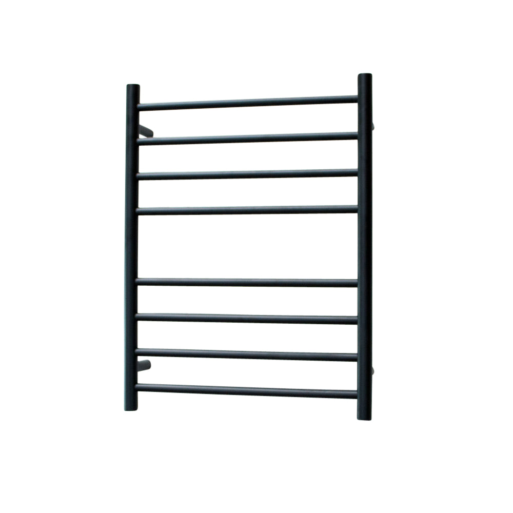 Radiant Heating Round Bars Non Heated Towel Rails Matte Black 530 x 700