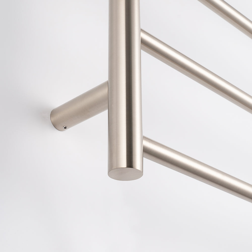 Radiant Heating Round Bars 240V Heated Towel Rails Brushed Nickel 750 x 550