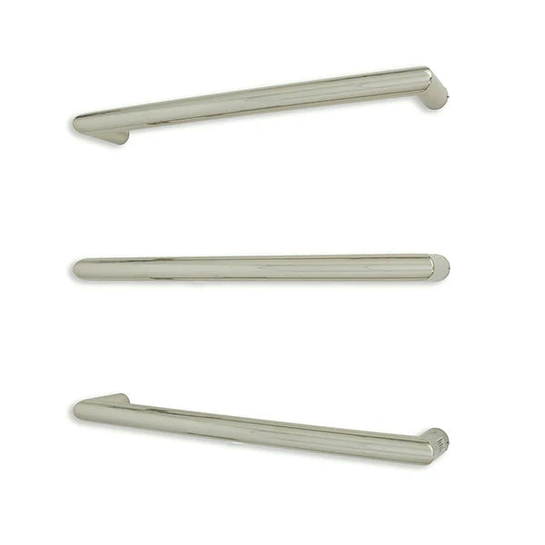 Radiant Heating Single Round Bar 12V Heated Towel Rail Polished 500