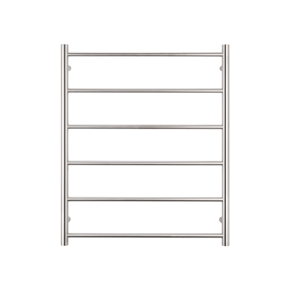 Radiant Heating Round Bars Non Heated Towel Rails Brushed Satin 700 x 830