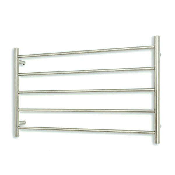 Radiant Heating Round Bars 240V Heated Towel Rails Brushed Satin 950 x 600