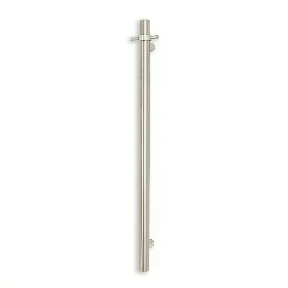 Radiant Heating Vertical Round Bar Hook - Brushed Satin