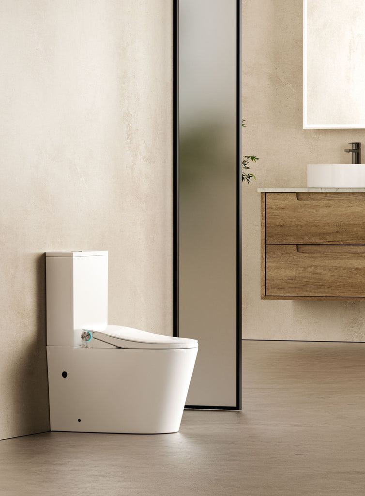 Lafeme Thea Standard Bidet Seat with Luna Smart Toilet - Gloss White