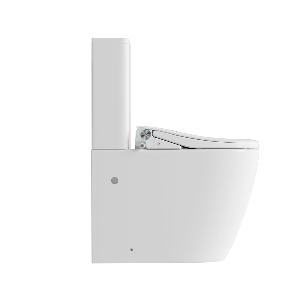 Lafeme Thea Standard Bidet Seat with Vega Rimless Smart Toilet - Gloss White