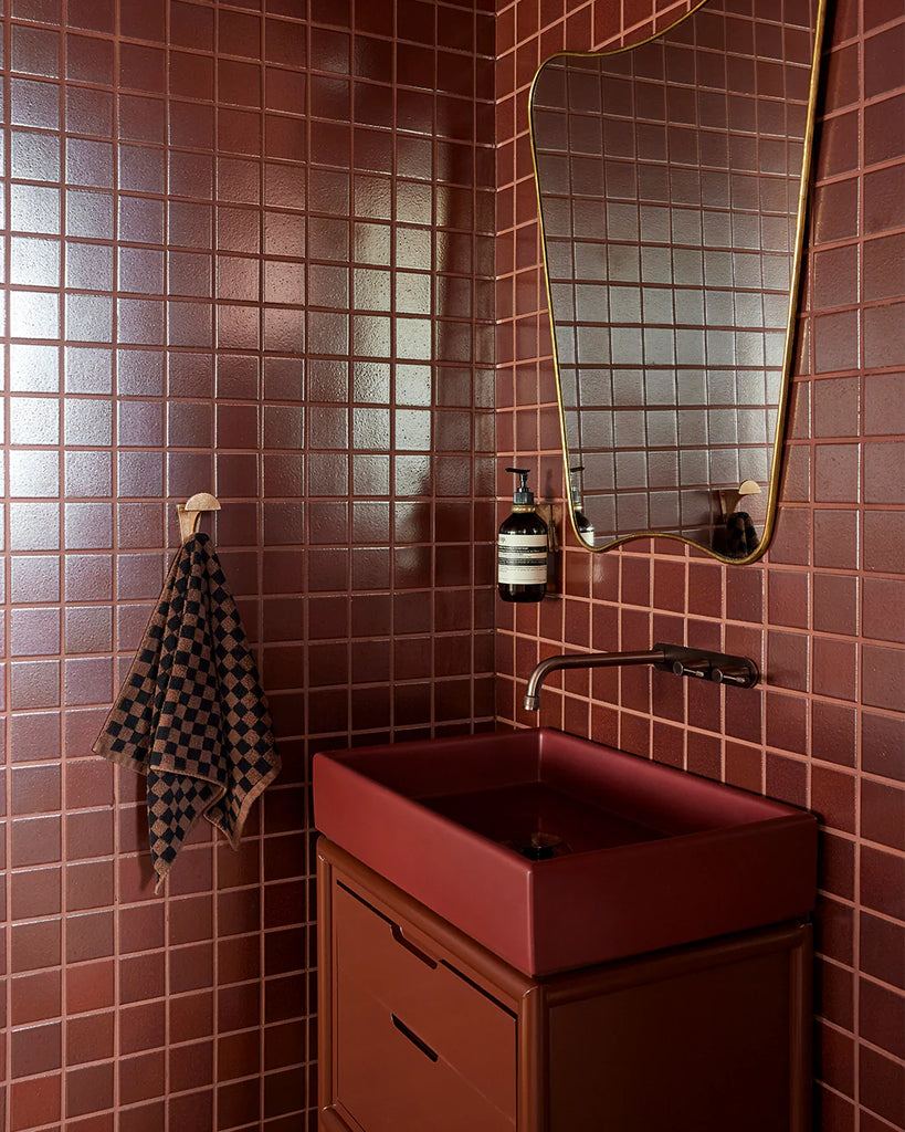 Nood Co Box Basin Wall Hung - Clay