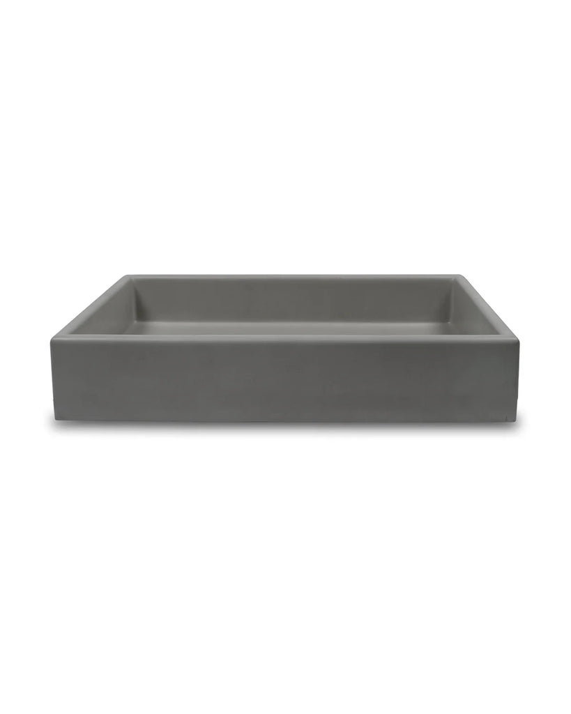 Nood Co Box Basin Wall Hung - Mid Tone Grey