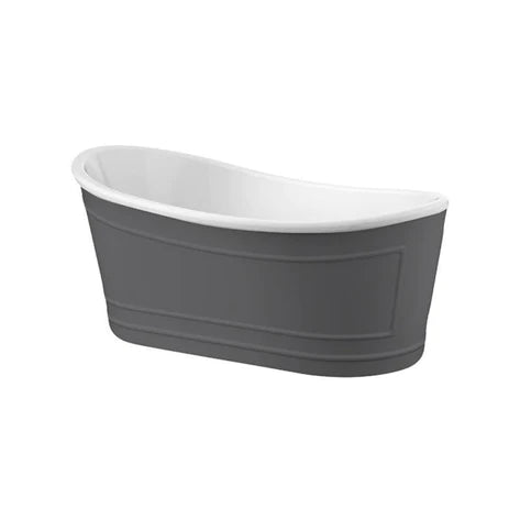 Belbagno Ritz Resin Stone Bathtub 1675mm - Matte Grey