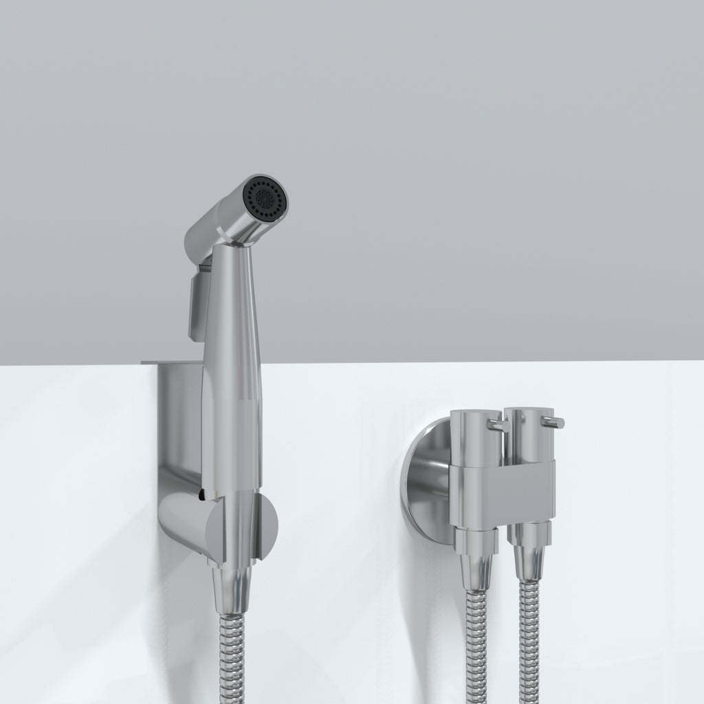 Premium Luxury Toilet Trigger Bidet Spray Kit with 1.2m Anti Burst Hose - Chrome