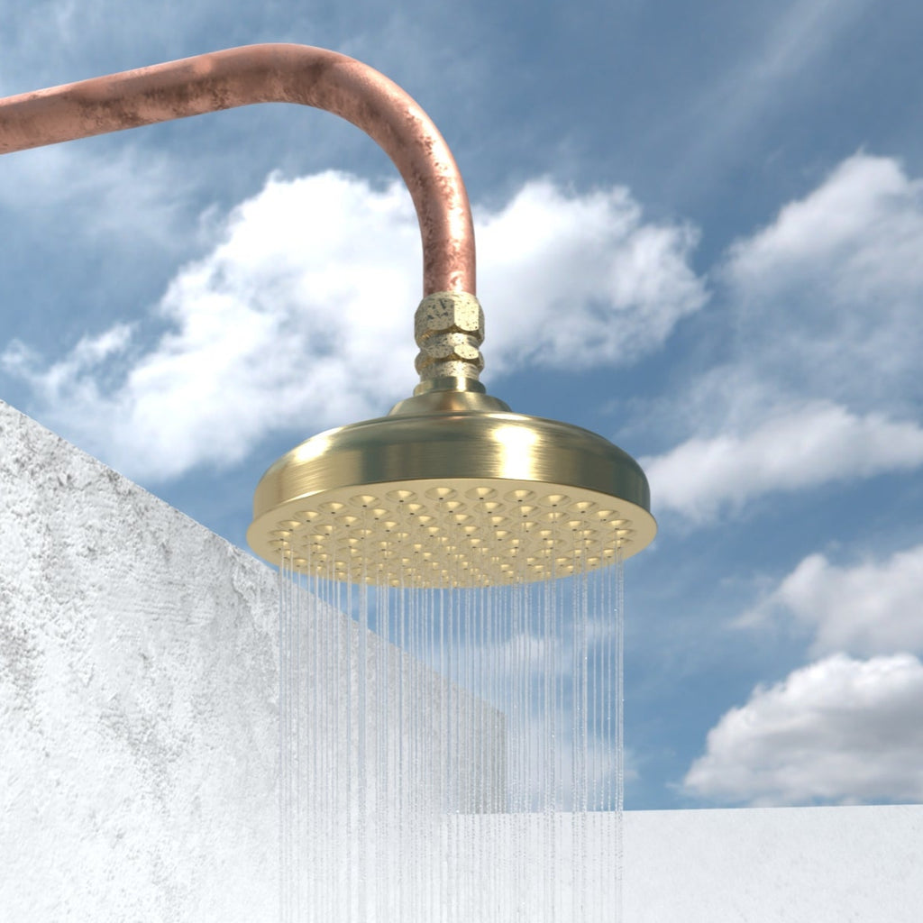 Haven Brass Shower Head Outdoor