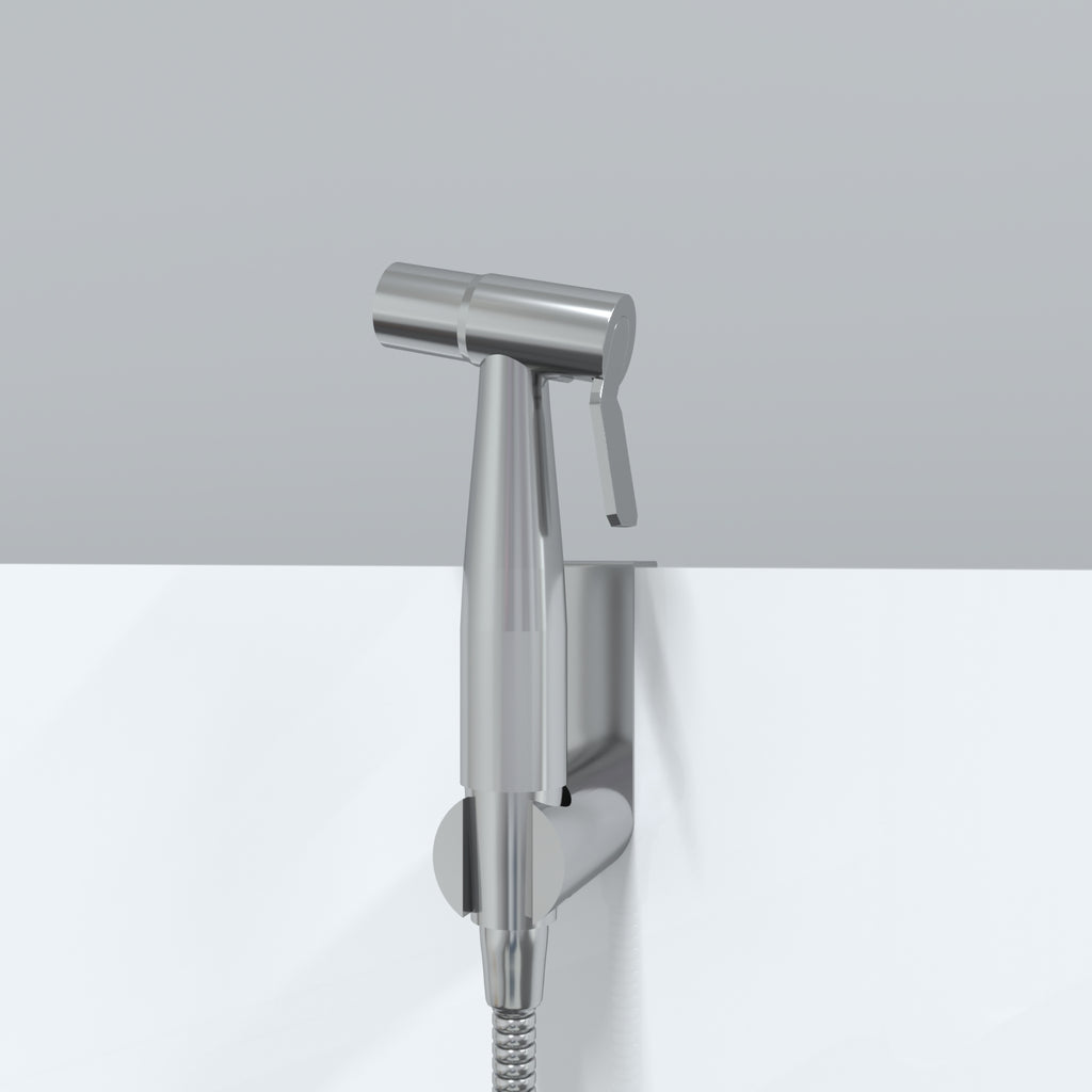 Premium Luxury Toilet Trigger Bidet Spray Kit with 1.2m Anti Burst Hose - Chrome